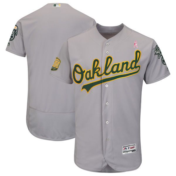 Men Oakland Athletics Blank Grey Mothers Edition MLB Jerseys